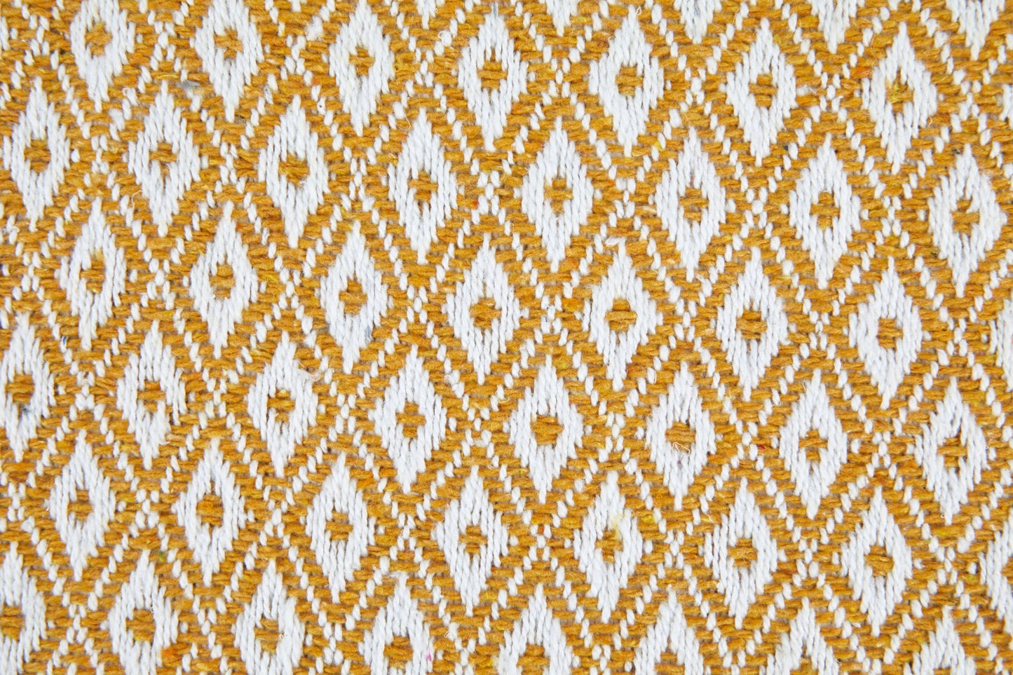 Emma Barclay Casablanca Recycled Cotton Geometric Scandi Throw Ochre