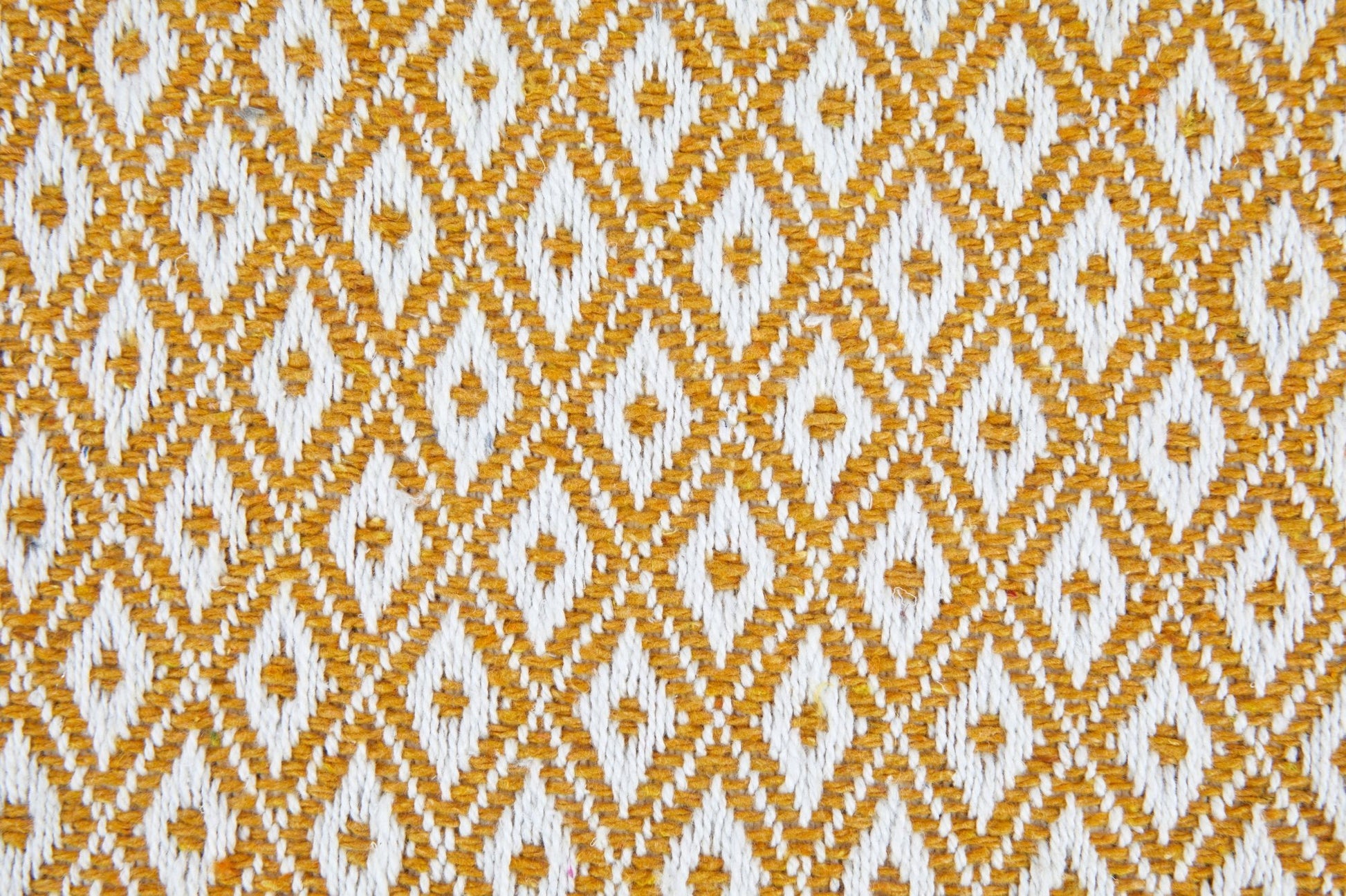 Emma Barclay Casablanca Recycled Cotton Geometric Scandi Throw Ochre