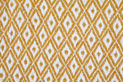 Emma Barclay Casablanca Recycled Cotton Geometric Scandi Throw Ochre