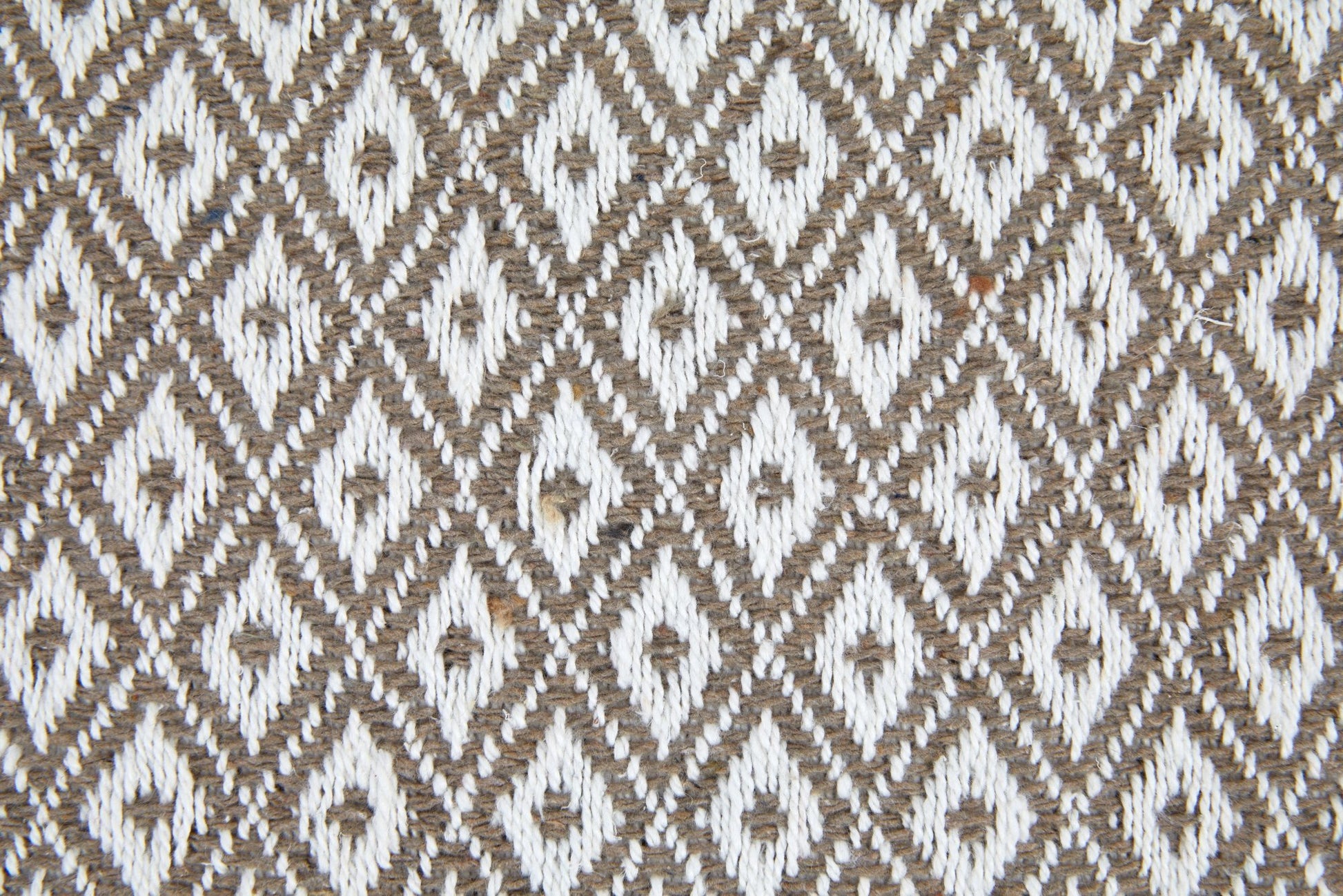 Casablanca Recycled Cotton Geometric Taupe Throw Blanket for Home Décor